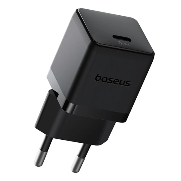 Baseus Travel Charger Palm Series hálózati gyorstöltő Type-C 20W, fekete EU (P10111602113-00)