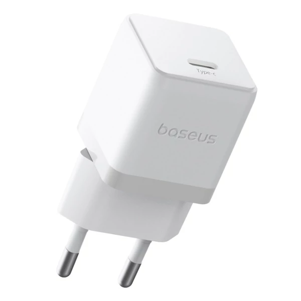 Baseus Travel Charger Palm Series hálózati gyorstöltő Type-C 20W, fehér EU (P10111602213-00)