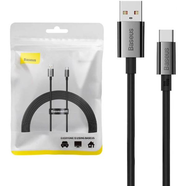 Baseus USB - USB Type-C gyorstöltő kábel, Superior 100W, 2m fekete (P10320102114-02)