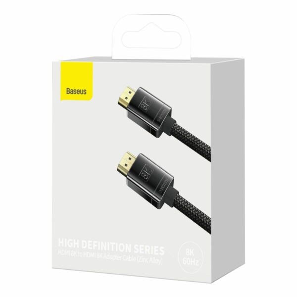 Baseus High Definition Series HDMI2.1 kábel, HDMI 8K, 2.0 4K, 60 Hz, 1m, fekete (WKGQ000001)