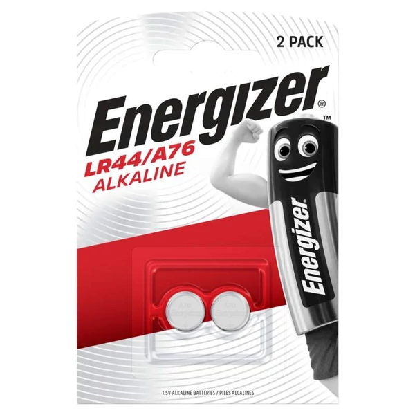 Energizer (LR44) alkáli gombelem (2 elem/ csomag) 1.55V