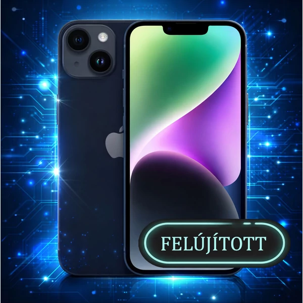 Felújított - iPhone 14 128GB éjfekete MPUF3