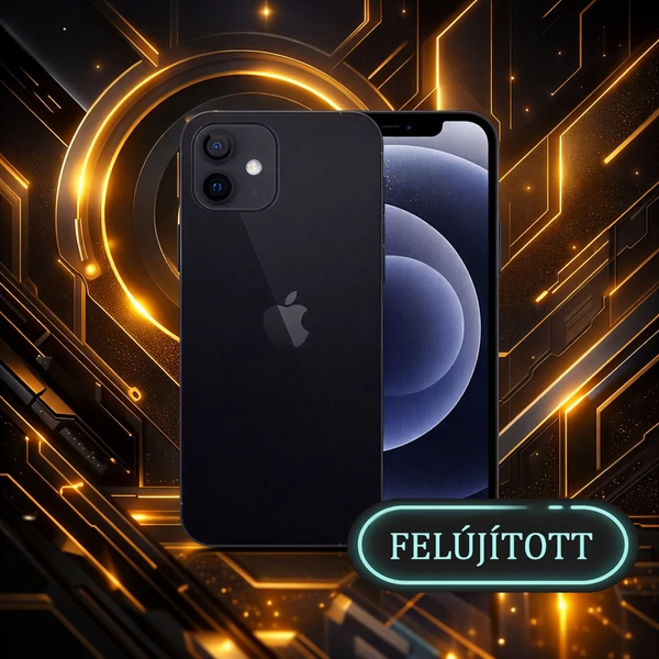 Felújított - iPhone 12 128GB, fekete MGJA3