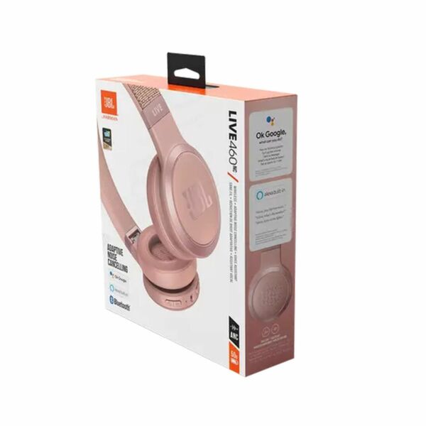 JBL Live 460NC vezeték nélküli fejhallgató zajszűréssel, pink EU