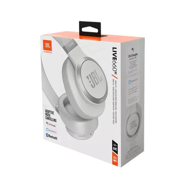 JBL Live 660NC vezeték nélküli fejhallgató, fehér EU