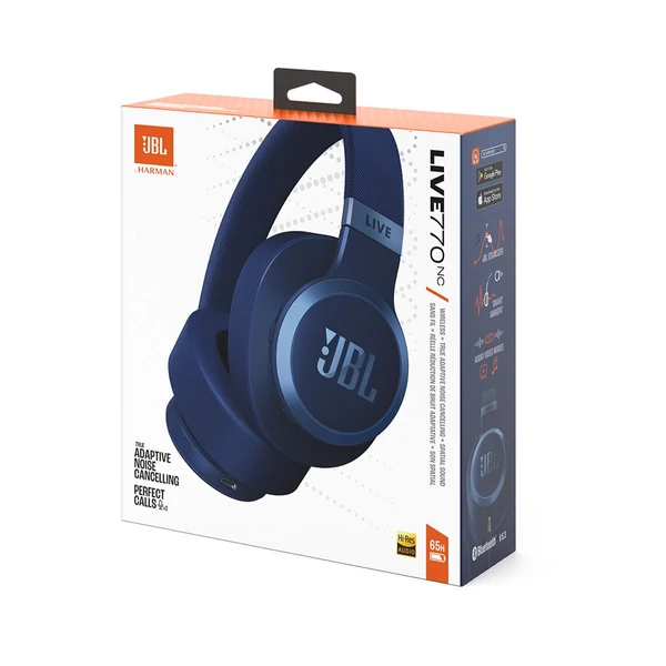 JBL LIVE 770NC Bluetooth vezeték nélküli fejhallgató, kék EU