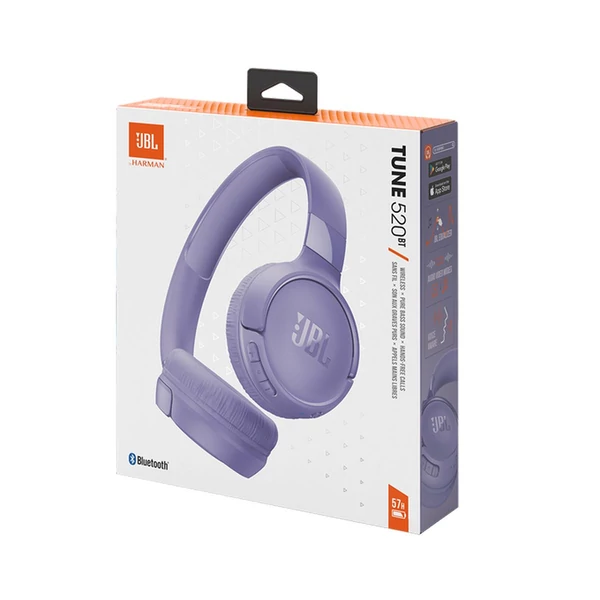 JBL Tune 520BT Bluetooth fejhallgató, lila EU