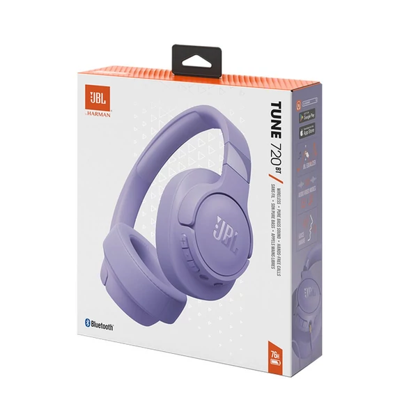 JBL Tune 720BT Bluetooth fejhallgató, lila EU