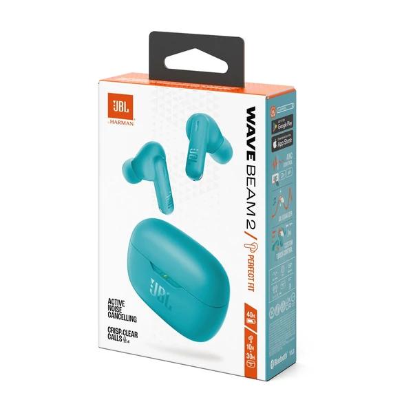 JBL Wave Beam 2 TWS Bluetooth In-Ear fülhallgató, kék EU
