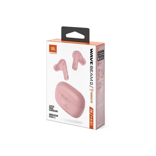 JBL Wave Beam 2 TWS Bluetooth In-Ear fülhallgató, rózsaszín EU
