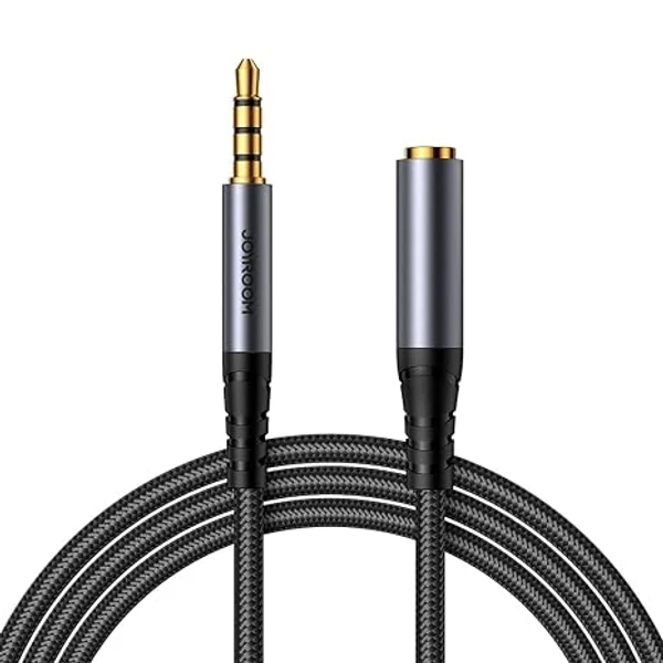 Joyroom sztereó audio kábel, 3.5 mm Mini Jack, 1.2m, fekete (SY-A09)