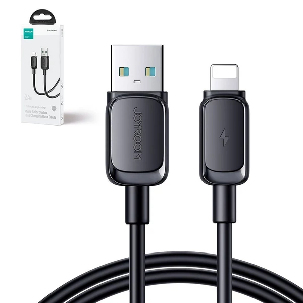 Joyroom USB - Lightning adatkábel, 2.4A, 480Mb/s, 1.2m fekete (S-AL012A14)