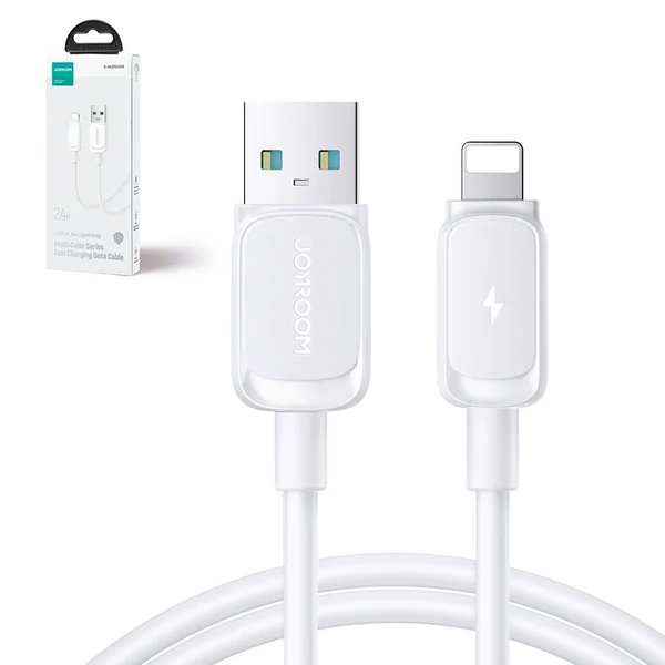 Joyroom USB - Lightning adatkábel, 2.4A, 480Mb/s, 1.2m fehér (S-AL012A14)