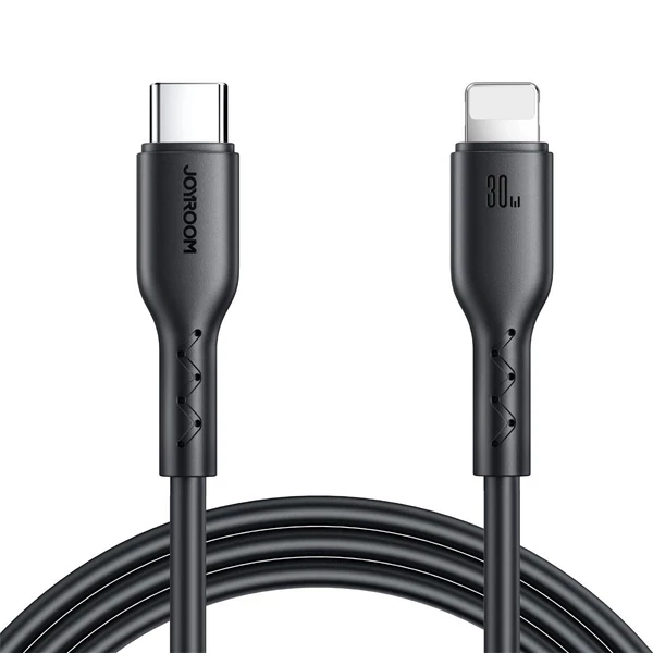 Joyroom Type-C - Lightning gyorstöltő kábel 30W, 1m, fekete (SA25-AC6)