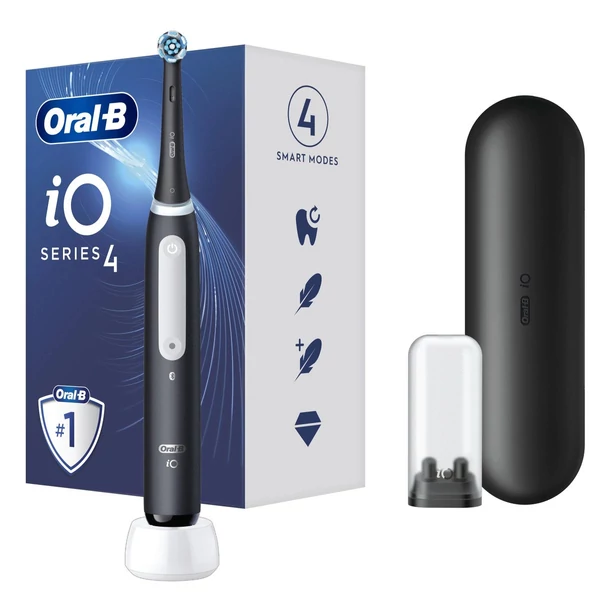 Oral-B iO Series 4 elektromos fogkefe utazótokkal, matt fekete EU