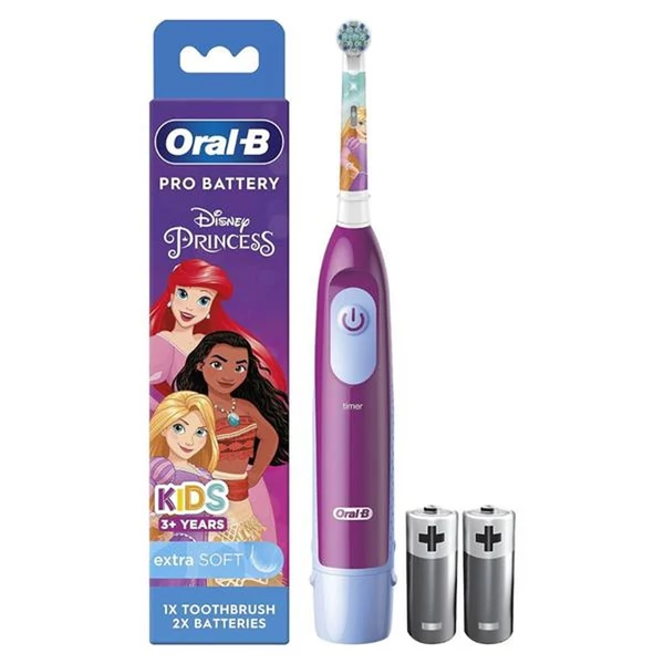 Oral-B Pro elemes elektromos fogkefe gyerekeknek - Disney hercegnő kiadás, lila EU