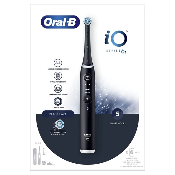 Oral-B iO Series 6s elektromos fogkefe, fekete láva EU