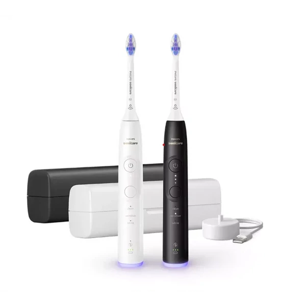 Philips Sonicare 6500 Series szónikus elektromos fogkefe Duo Pack tokkal HX7419/01 fekete/fehér EU