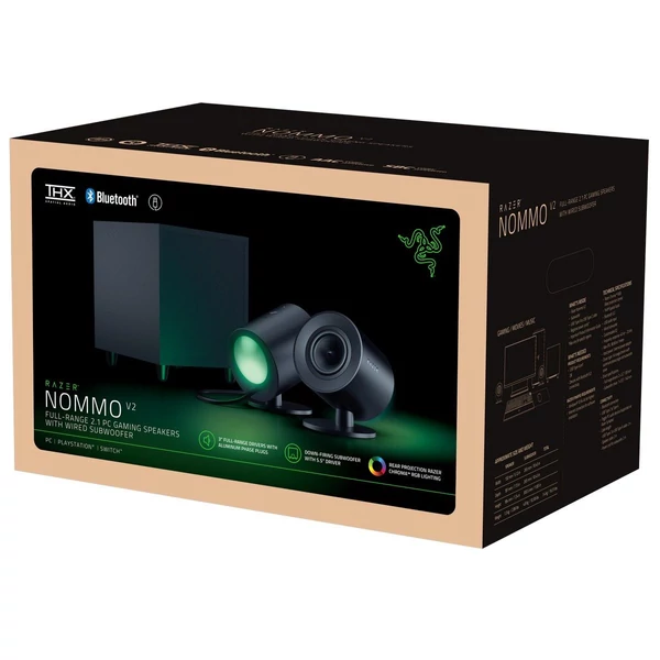 Razer Nommo V2 hangfal, 2.1, fekete EU (RZ05-04750100-R3G1)