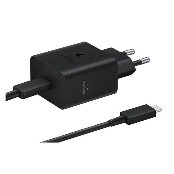Samsung Travel Charger 45W PD 3.0 hálózati töltőfej Type-C kábellel (1.8m), fekete EU EP-T4511XBEGW
