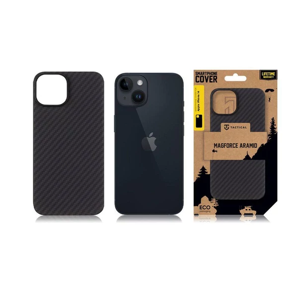 Tactical iPhone 14 Magforce Aramid tok, fekete