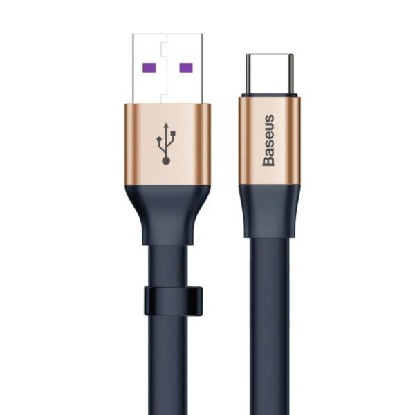 Baseus Simple HW USB - USB-C adat- és töltőkébel, 40W, 5A, 23cm, arany (CATMBJ-BV3)