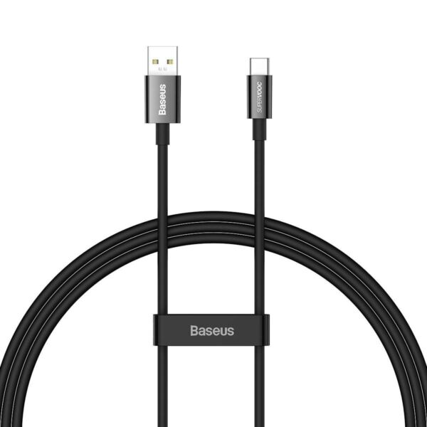Baseus Superior Series SUPERVOOC USB - USB-C kábel, 65W, 1m, fekete (CAYS000901)