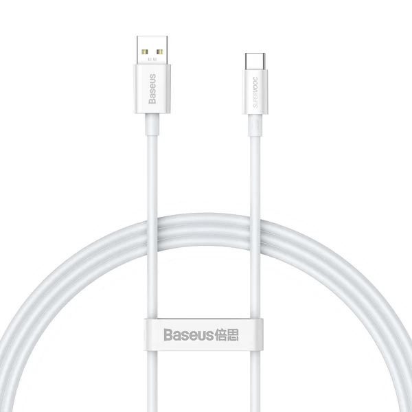 Baseus Superior Series SUPERVOOC USB - USB-C kábel, 65W, 1m, fehér (CAYS000902)