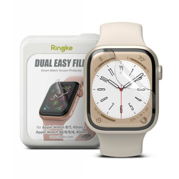 Ringke Apple Watch 41 mm/ 40 mm Dual Easy Film kijelzővédő fólia (3 db/cs) (8/7 széria - 41mm, SE 2022/ SE/6/5/4 széria - 40mm) 