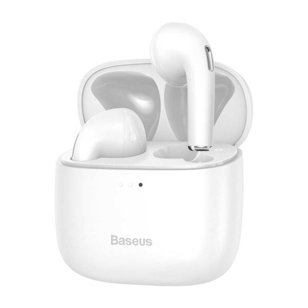 Baseus Bowie E8 Bluetooth vezeték nélküli fülhallgató, BT 5.0, IPX5, TWS, fehér (NGE8-02)