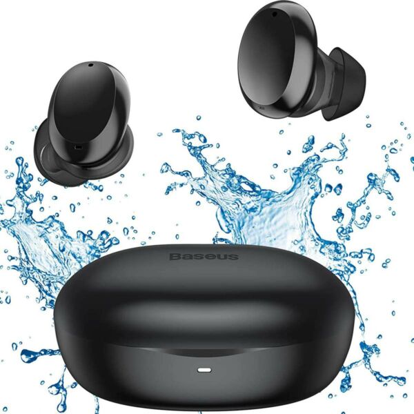 Baseus Encok W11 Bluetooth vezeték nélküli fülhallgató, TWS, vízálló IPX8, fekete (NGTW060001)