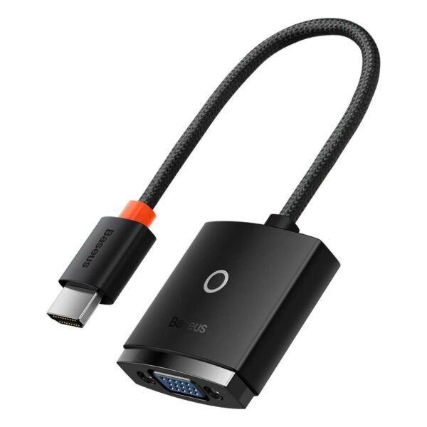 Baseus Lite Series átalakító adapter HDMI-ról VGA-ra + mini jack 3.5mm és micro USB, fekete (WKQX010101)