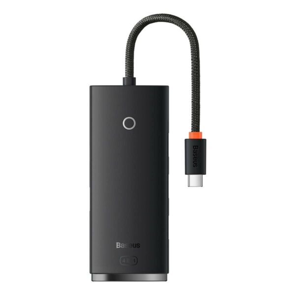 Baseus HUB Lite 4-in-1 adapter (USB-C - 4xUSB-A 3.0 5Gb/s) 0.25 m-es kábellel, fekete (WKQX030301)