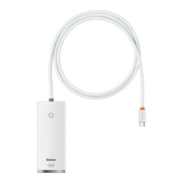 Baseus HUB Lite 4-in-1 adapter (USB-C - 4xUSB-A 3.0 5Gb/s) 1m-es kábellel, fehér (WKQX030402)