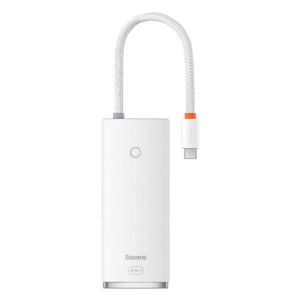 Baseus HUB Lite 6-in-1 adapter (Type-C - 2x USB 3.0 / PD USB-C / HDMI 1.4 / SD/TF), fehér (WKQX050102)