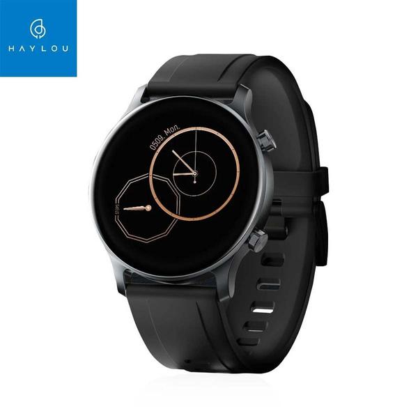 Xiaomi Haylou RS3 LS04 okosóra 1.2&quot;-os AMOLED kijelző, GPS, 5ATM vízálló, pulzusmérővel, fekete EU