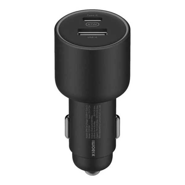 Xiaomi Mi Car Charger 67W autós töltő USB-A + Type-C, fekete EU BHR6814GL