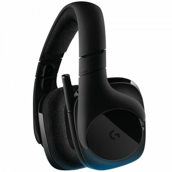 Logitech G533 vezeték nélküli Bluetooth fejhallgató, fekete EU (981-000634)