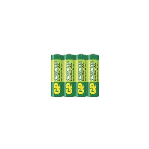GP GREENCELL R6/AA, 1.5V-os cink-szén elem, 4 db/csomag 15G-S4