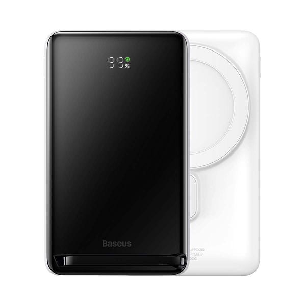 Baseus Magnetic Powerbank vezeték nélküli töltéssel, MagSafe kompatibilis 15W / PD 20W, 10000 mAh, fehér (PPCX000002)