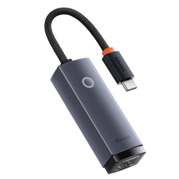 Baseus Lite adapter USB Type-C - RJ45, 1Gbps, fekete (WKQX000313)