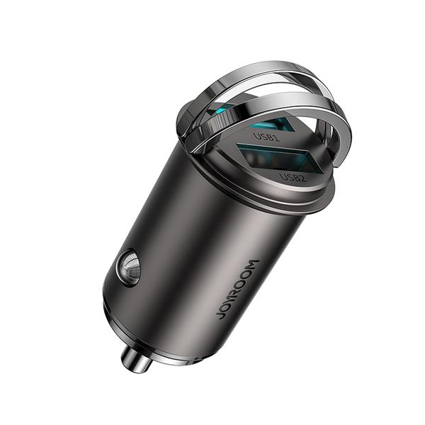 Joyroom szivargyújtós töltő U+U, 12V/24V, 15W, fekete (C-A48)