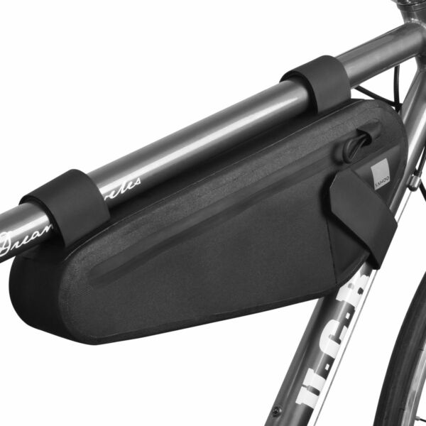 SAHOO váz alá rögzíthető, vízálló kerékpáros táska, cipzárral, 2L, fekete SAHOO-122033-SA