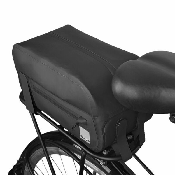 SAHOO csomagtartóra rögzíthető, vízálló kerékpáros táska, cipzárral, 7L, fekete SAHOO-142046-SA