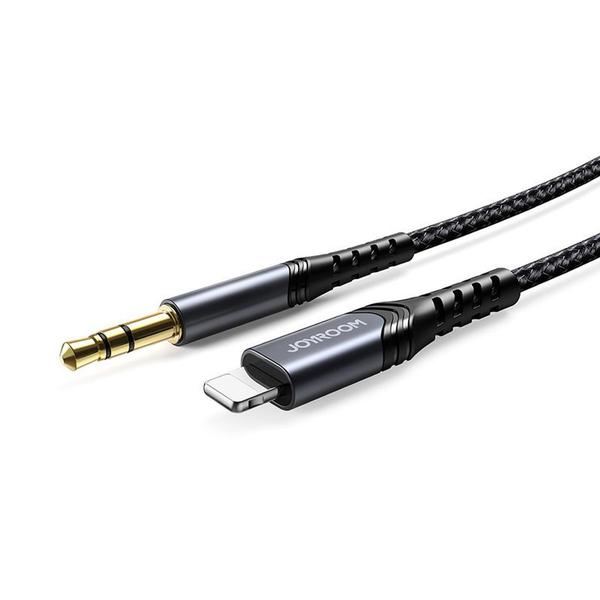 Joyroom átalakító Lightning - 3.5mm Mini Jack kábel, 2m, fekete (SY-A02)