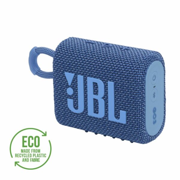 JBL Go 3 Eco hordozható Bluetooth hangszóró, kék EU
