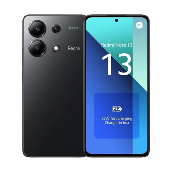 Xiaomi Redmi Note 13 4G Dual SIM 6GB RAM 128GB, éjfekete EU