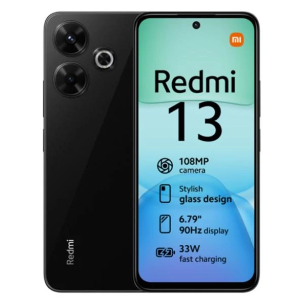 Xiaomi Redmi 13 4G Dual SIM 6GB RAM 128GB, éjfekete EU