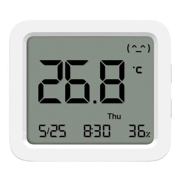 Xiaomi Mi Temperature and Humidity Monitor 3, hőmérséklet és páratartalom mérő óra, fehér EU