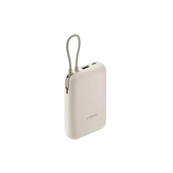 Xiaomi Power Bank 10.000 mAh 22,5W, USB-A, USB-C, integrált kábellel, világosbarna EU BHR9072GL